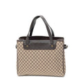 Celine Small Pop Tote Bag Brown Macadam Canvas