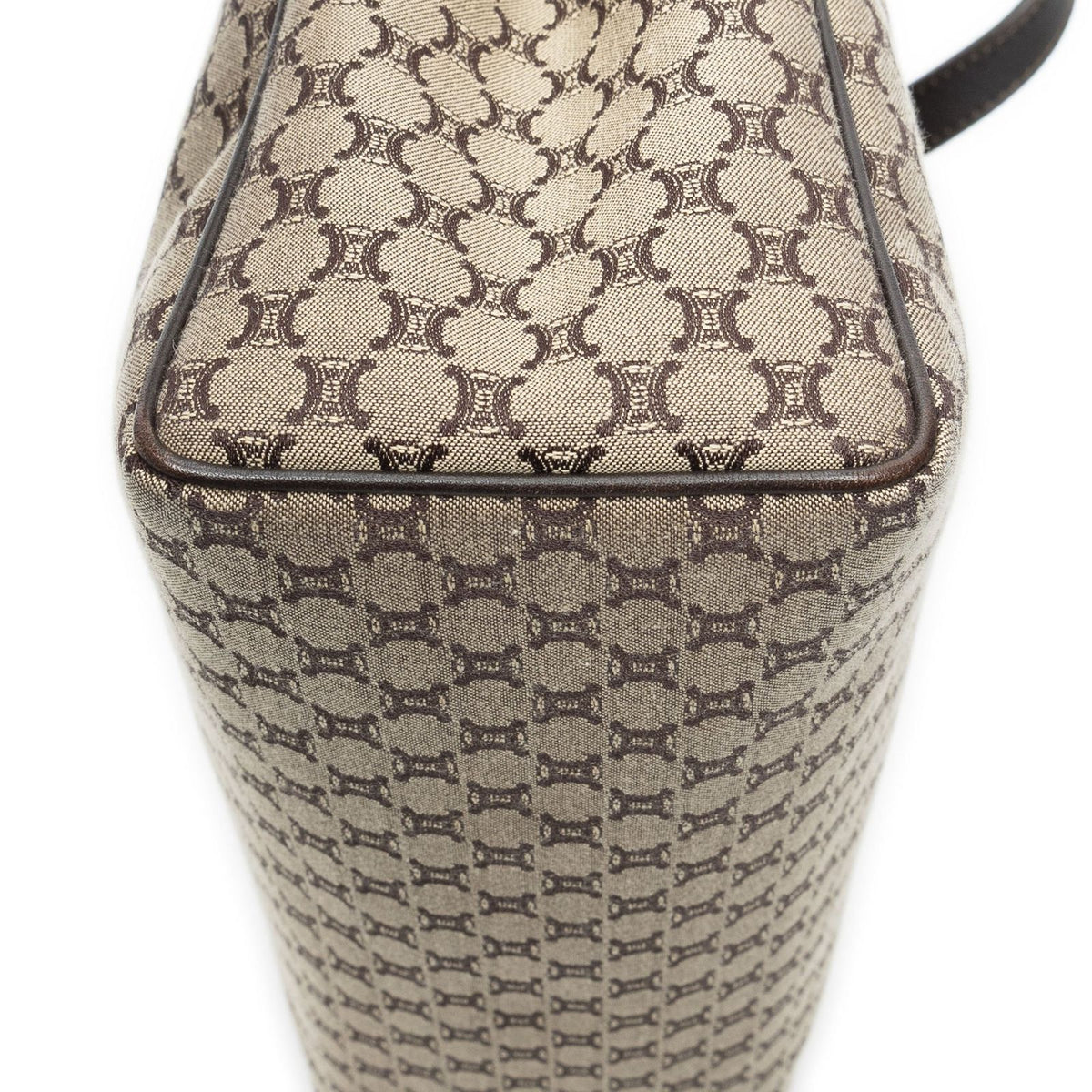 Celine Small Pop Tote Bag Brown Macadam Canvas — view 8