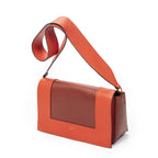 Celine Frame Cross Belt Bag Orange Red Calfskin Leather — view 2