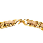 Chanel CC Leather Chain Belt Beige Gold Plated — view 3