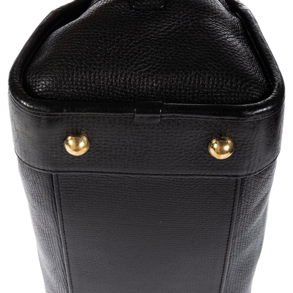 Loewe Amazona Black Grain Calfskin Leather Handbag — view 8
