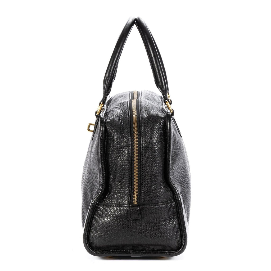 Loewe Amazona Black Grain Calfskin Leather Handbag — view 3