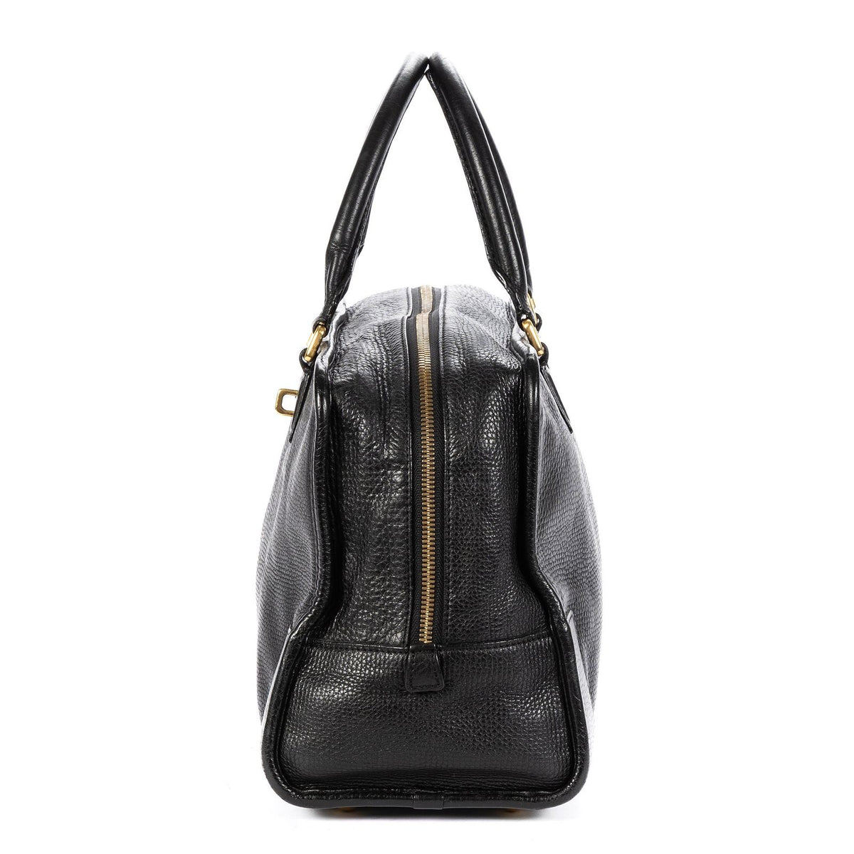 Loewe Amazona Black Grain Calfskin Leather Handbag — view 3