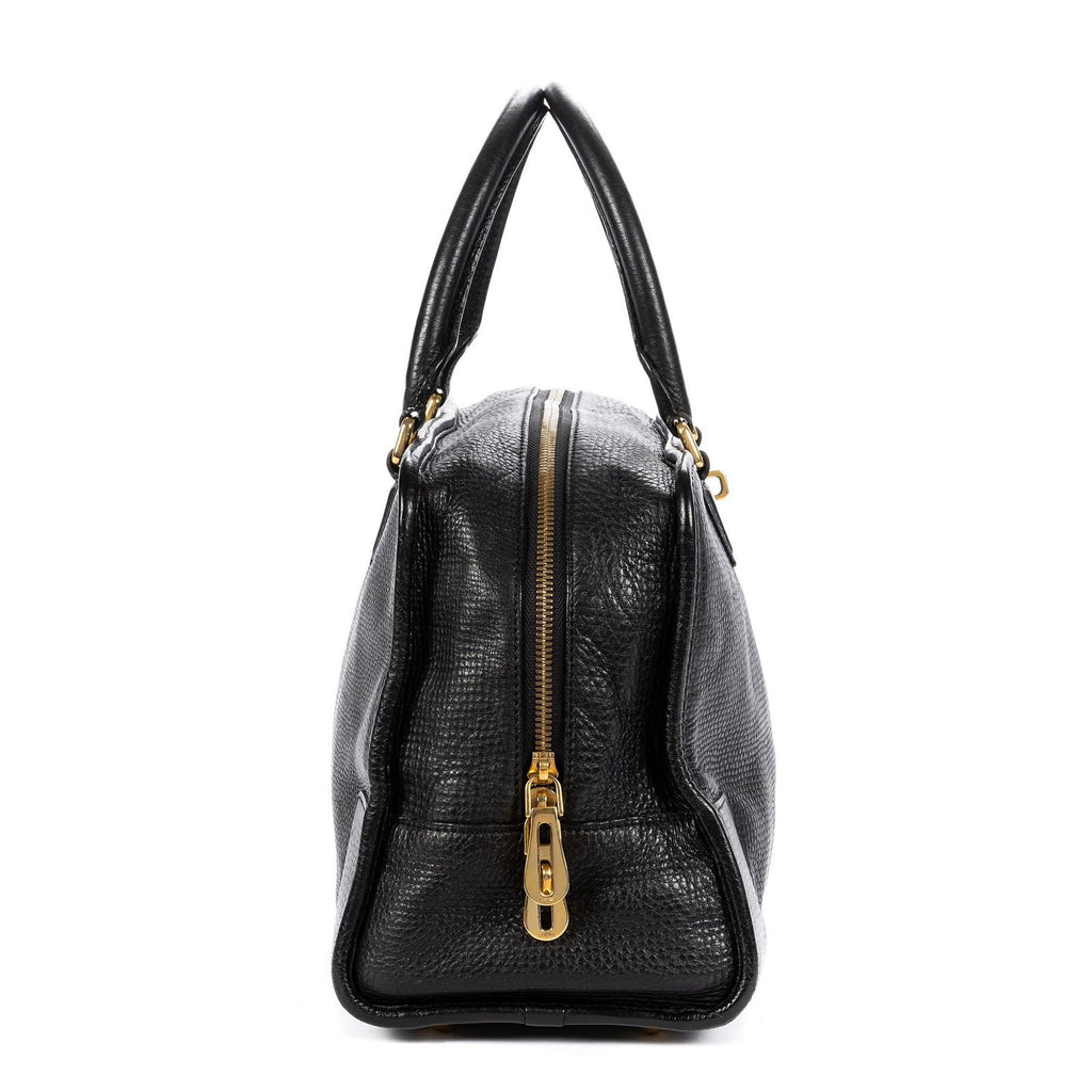 Loewe Amazona Black Grain Calfskin Leather Handbag — view 4
