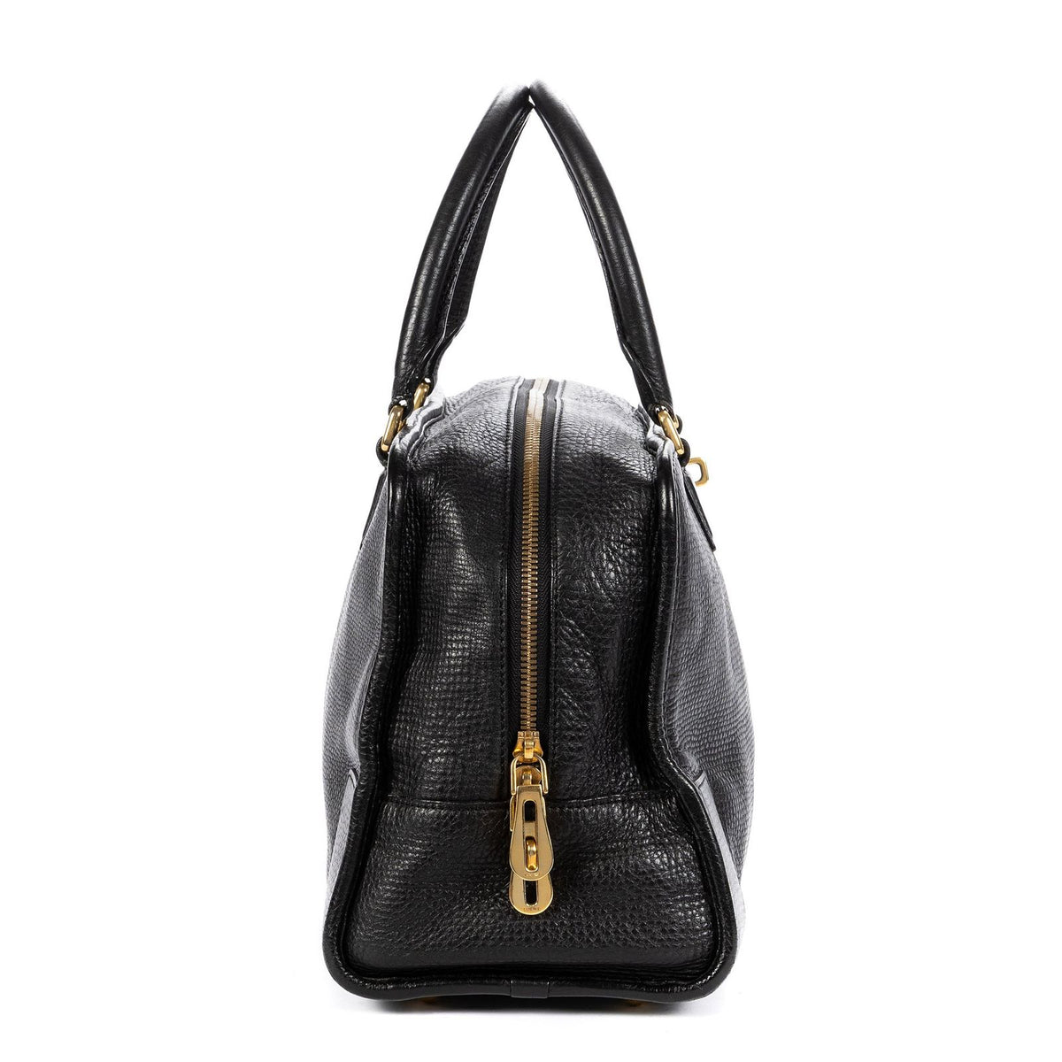 Loewe Amazona Black Grain Calfskin Leather Handbag — view 4