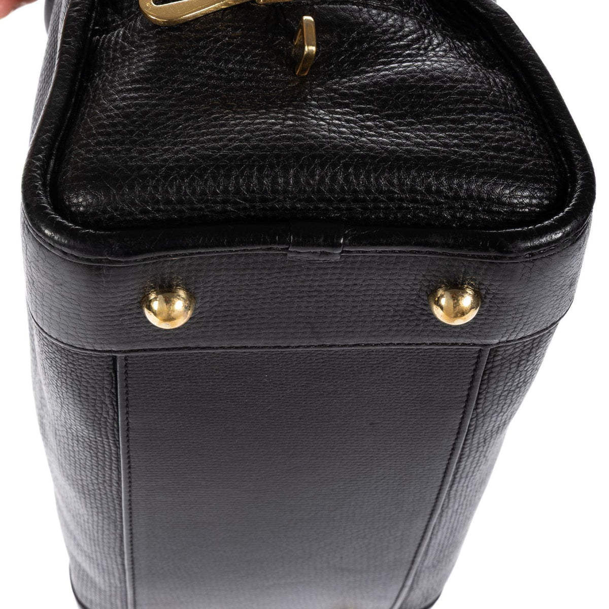 Loewe Amazona Black Grain Calfskin Leather Handbag — view 7