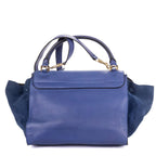 Celine Midi Trapeze Blue Calfskin Leather Shoulder Bag — view 5