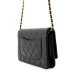 Chanel Chain Wallet Classic Quilted CC Logo Caviar Leather Black Shoulder Bag — view 2