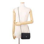 Chanel Chain Wallet Classic Quilted CC Logo Caviar Leather Black Shoulder Bag — view 4