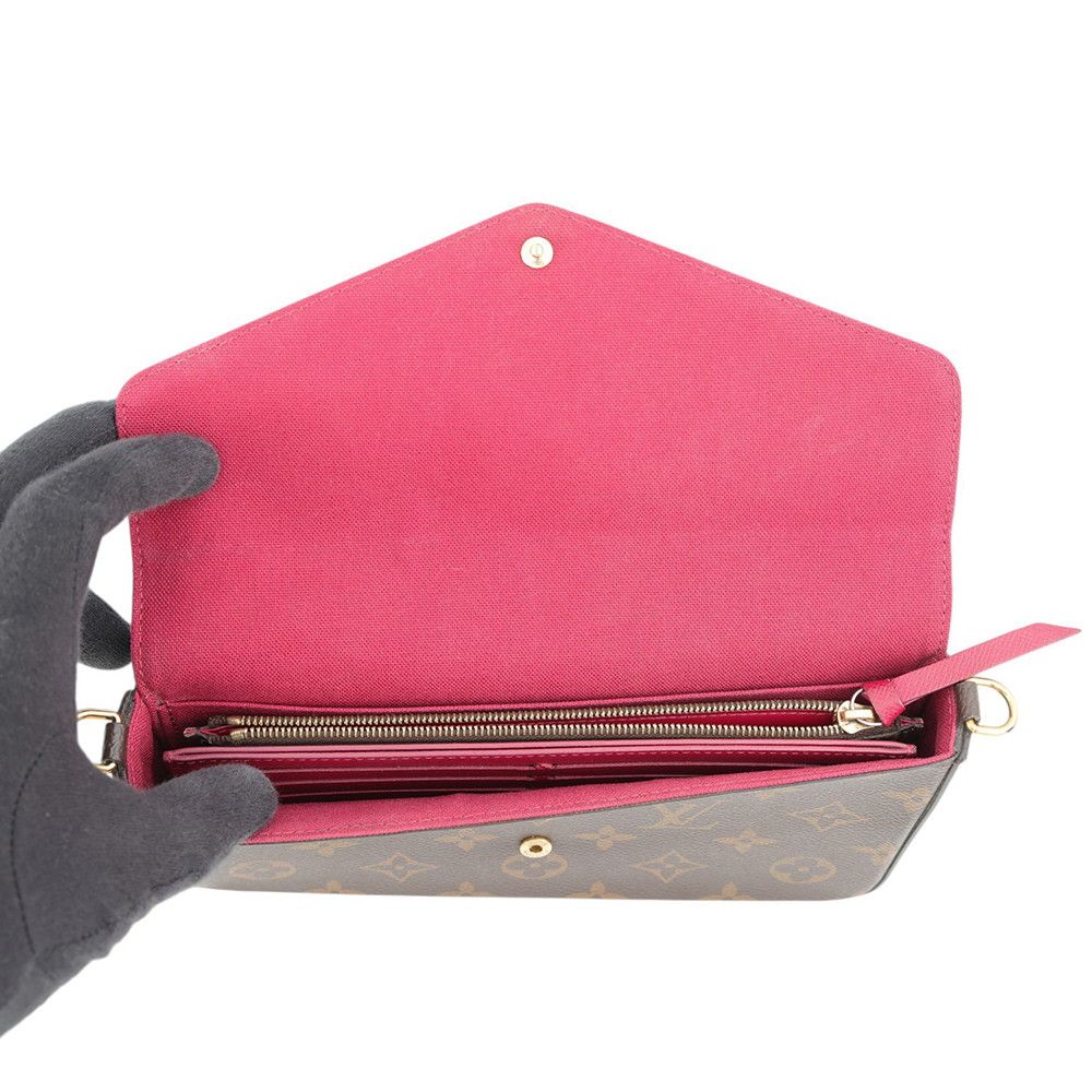 Louis Vuitton Chain Wallet Monogram Pochette Felicie Shoulder Bag — view 5