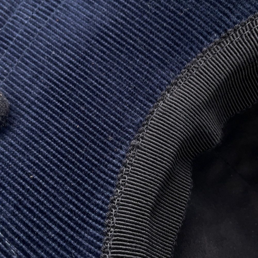 Prada Cap Corduroy Triangle Logo Hat — view 6