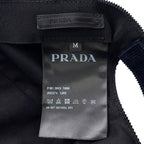 Prada Cap Corduroy Triangle Logo Hat — view 7