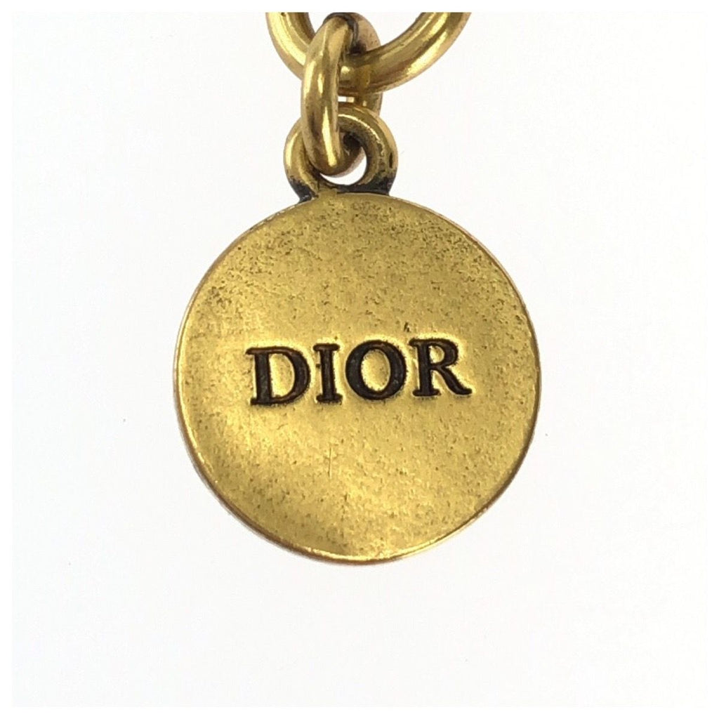 Dior J'adior Faux Pearl Rhinestone White Gold Metal Choker Necklace — view 4