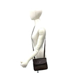 Gucci Vintage Micro GG Pattern Logo Leather Shoulder Bag Crossbody Brown — view 2