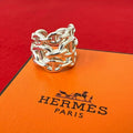 Hermes Chaine D'Ancre Enchainee GM Ring 925 Sterling Silver