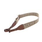 Loewe Strap Shoulder Anagram Pattern Beige Brown Logo Leather