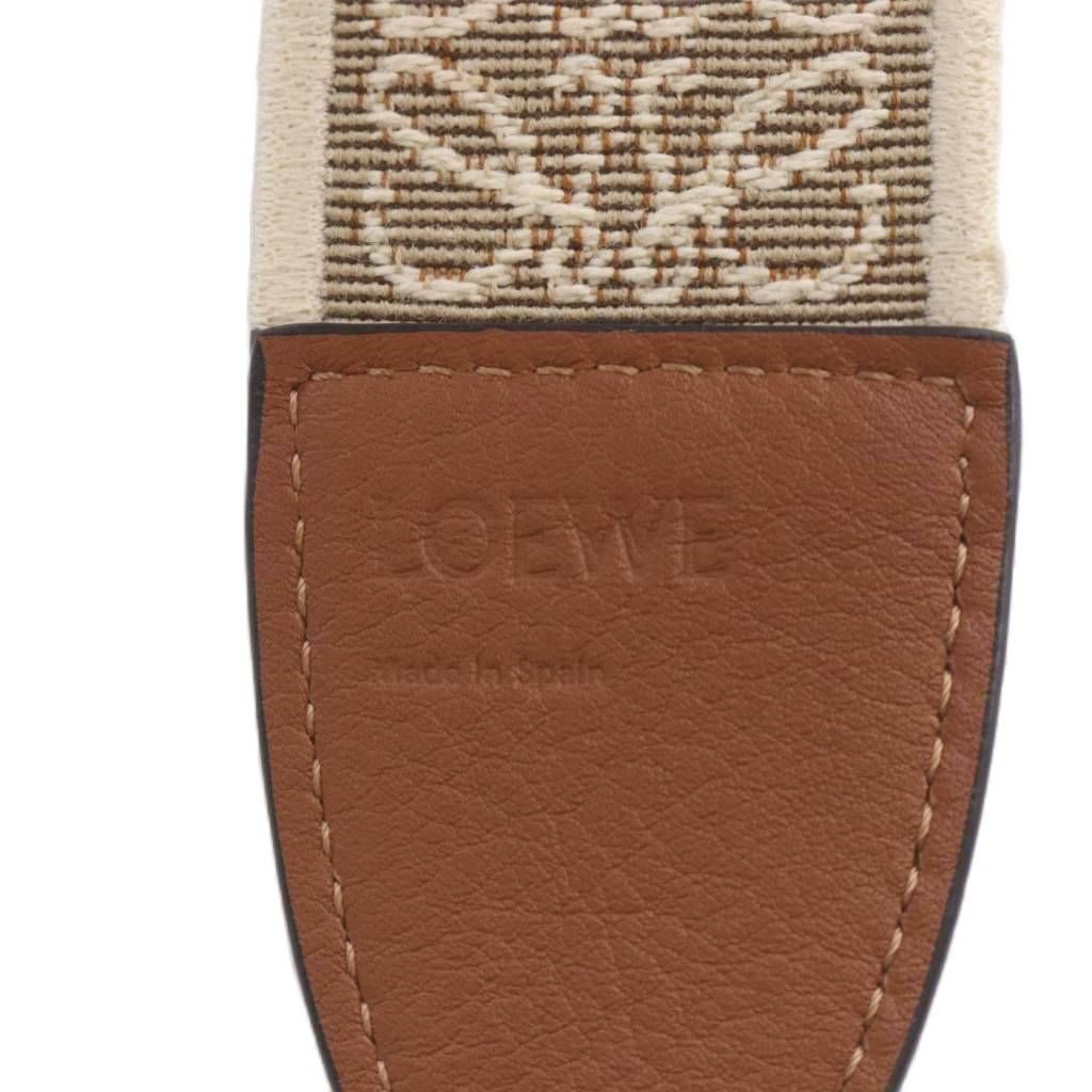 Loewe Strap Shoulder Anagram Pattern Beige Brown Logo Leather — view 6