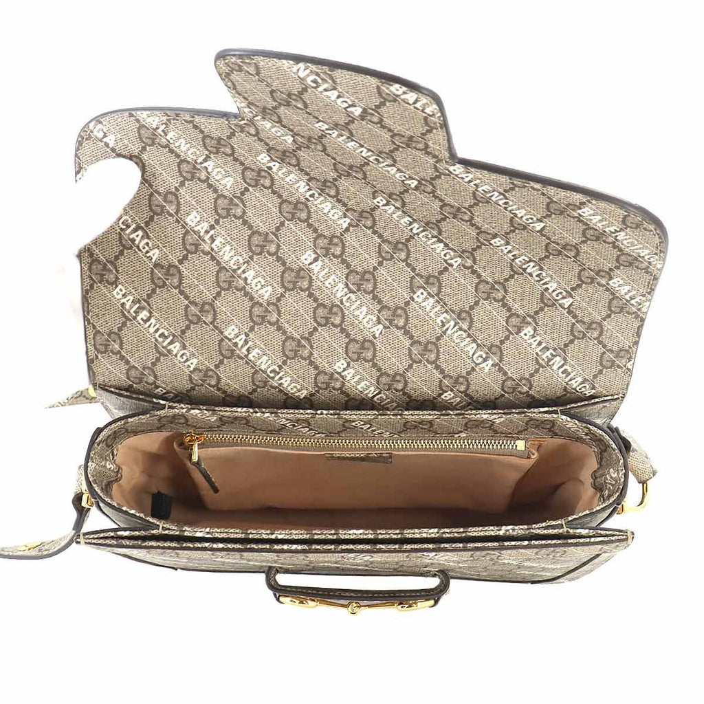 Gucci Hacker Horsebit 1955 Shoulder Bag GG Supreme Beige — view 7