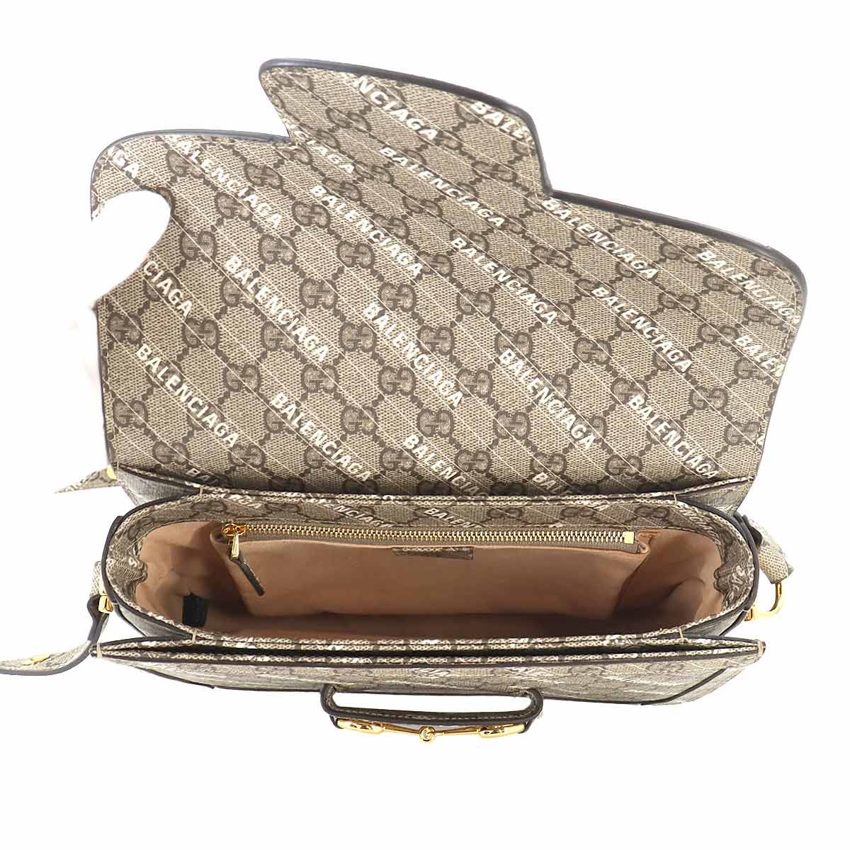 Gucci Hacker Horsebit 1955 Shoulder Bag GG Supreme Beige — view 7