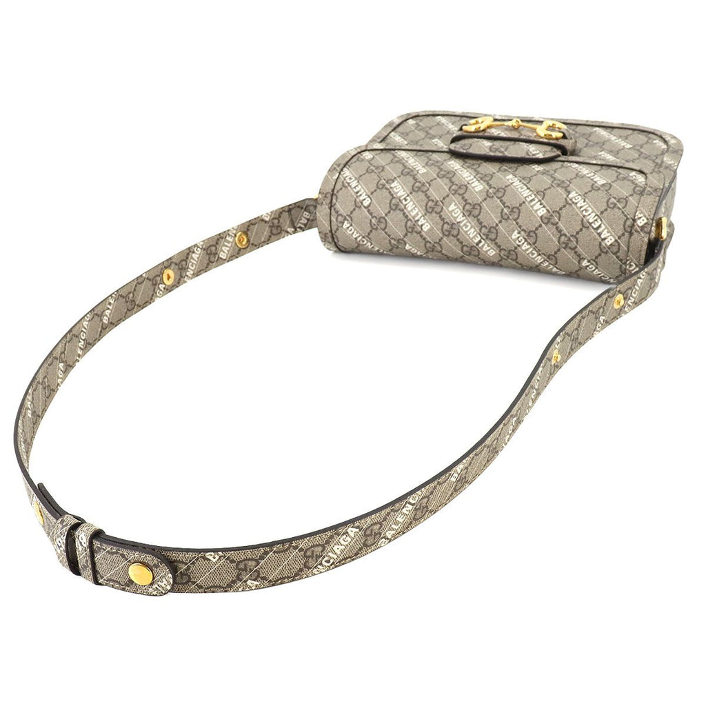 Gucci Hacker Horsebit 1955 Shoulder Bag GG Supreme Beige — view 6