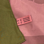 Hermes Carre 130 Ex-Libris Carriage Pink Khaki Silk Scarf — view 6