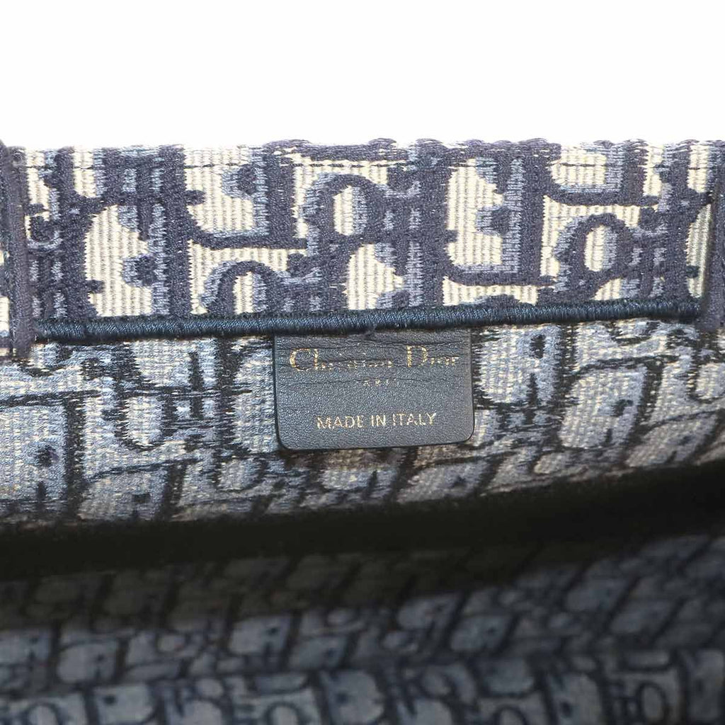 Dior Oblique Book Tote Bag Canvas Navy M Zriw — view 7