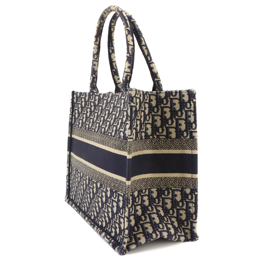 Dior Oblique Book Tote Bag Canvas Navy M Zriw — view 3