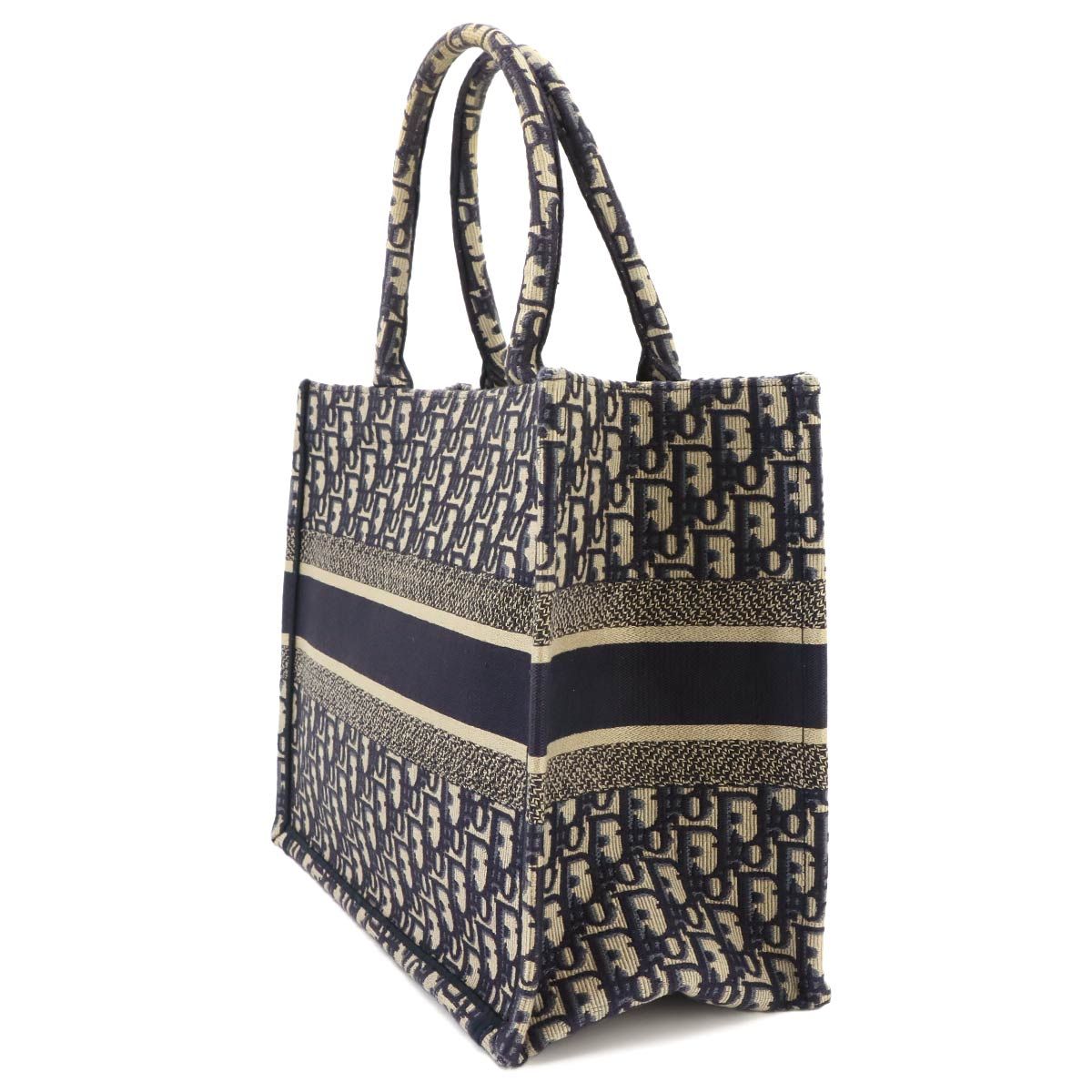 Dior Oblique Book Tote Bag Canvas Navy M Zriw — view 3