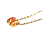 Hermes Mini Pop H Necklace Orange Gold — view 4