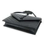 Saint Laurent Cassandra Envelope Chain Wallet Leather Black Shoulder Bag — view 4