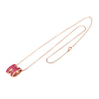 Hermes Pop H Necklace Rose Pink Gold — view 2
