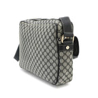 Celine Macadam Shoulder Bag Canvas Leather Gray Black Silver — view 3