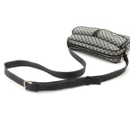 Celine Macadam Shoulder Bag Canvas Leather Gray Black Silver — view 5