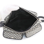 Celine Macadam Shoulder Bag Canvas Leather Gray Black Silver — view 6