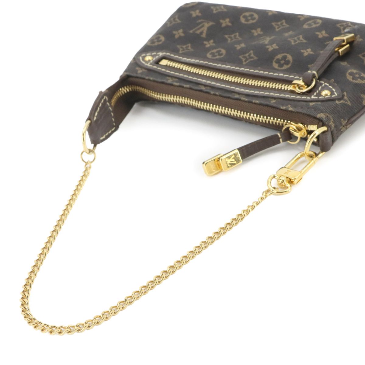 Louis Vuitton Monogram Mini Lin Pochette Accessoires Handbag Ebene — view 5