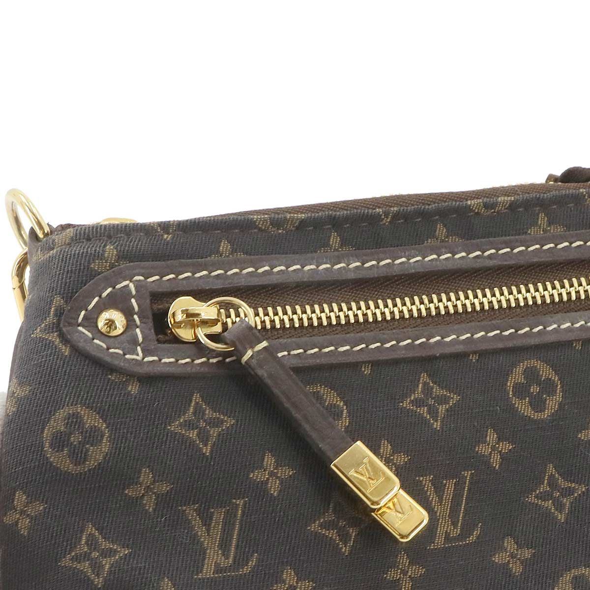 Louis Vuitton Monogram Mini Lin Pochette Accessoires Handbag Ebene — view 8