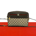 Gucci Vintage Sherry Line GG Logo Pattern Leather Shoulder Bag Pochette Brown