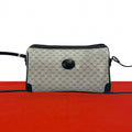 Gucci Vintage Micro GG Logo Leather Shoulder Bag Pochette Navy