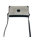 Gucci Vintage Micro GG Logo Leather Shoulder Bag Pochette Navy — view 4