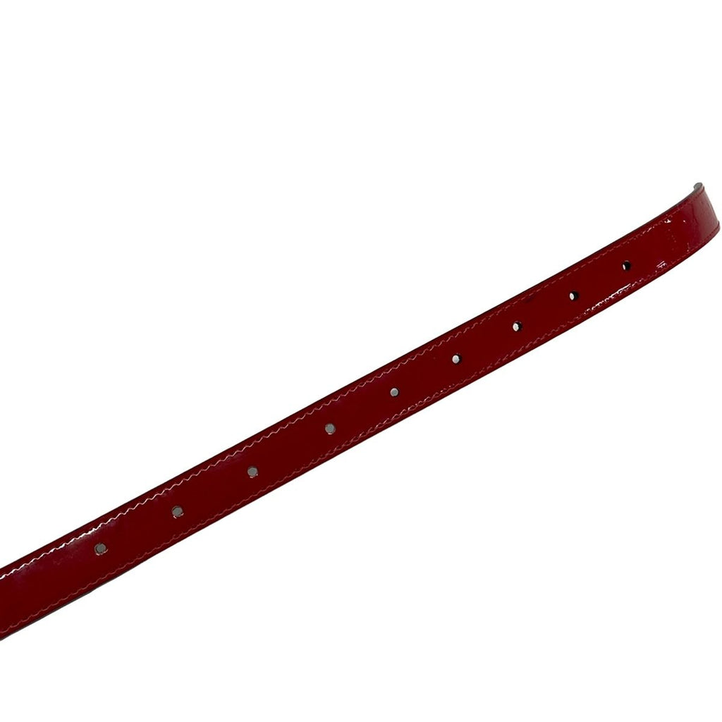 Louis Vuitton Belt Monogram 80/32 Ceinture LV Circle Dark Brown Red Gold — view 6