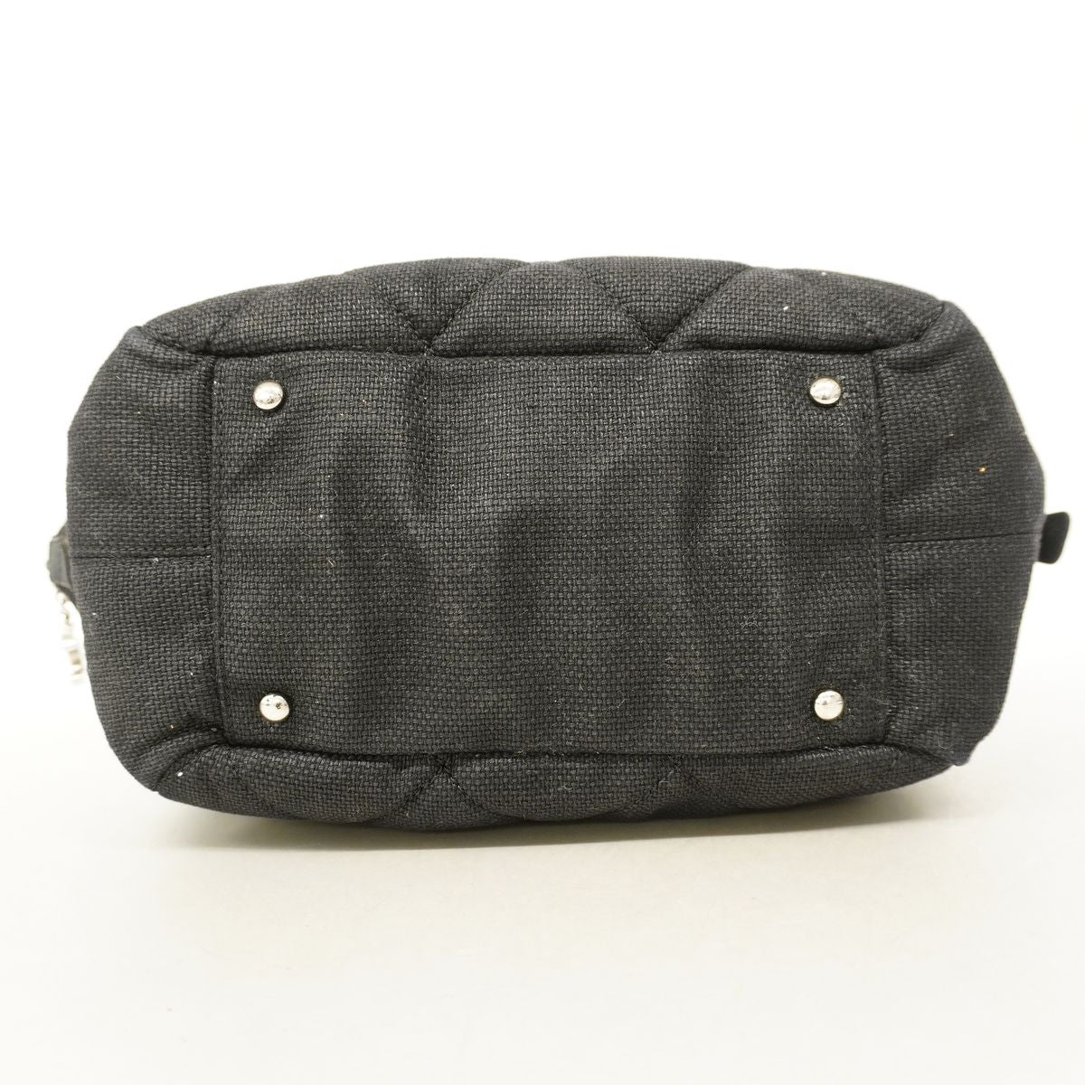 Chanel Tote Bag Paris Biarritz Tweed Black Silver — view 3