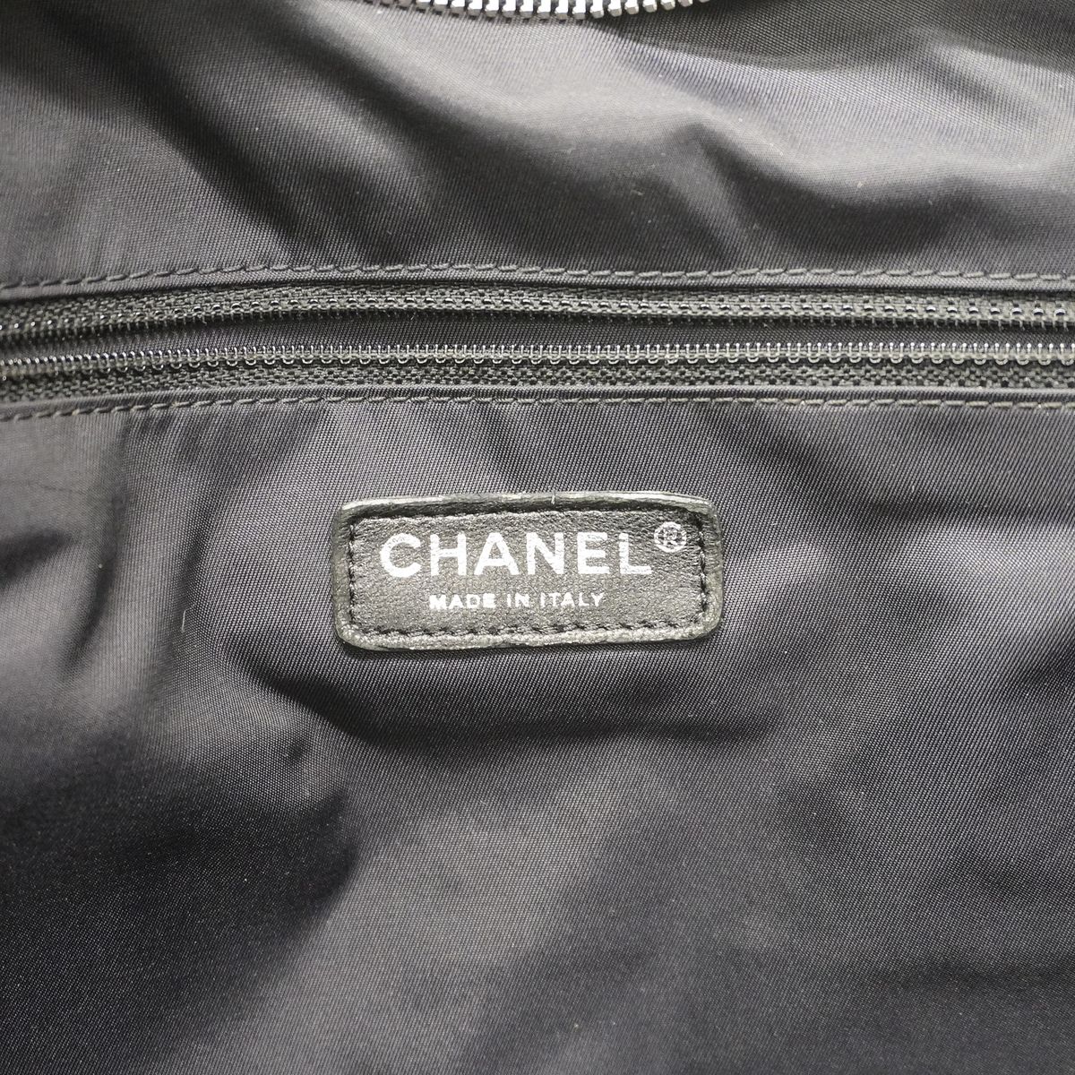 Chanel Tote Bag Paris Biarritz Tweed Black Silver — view 5