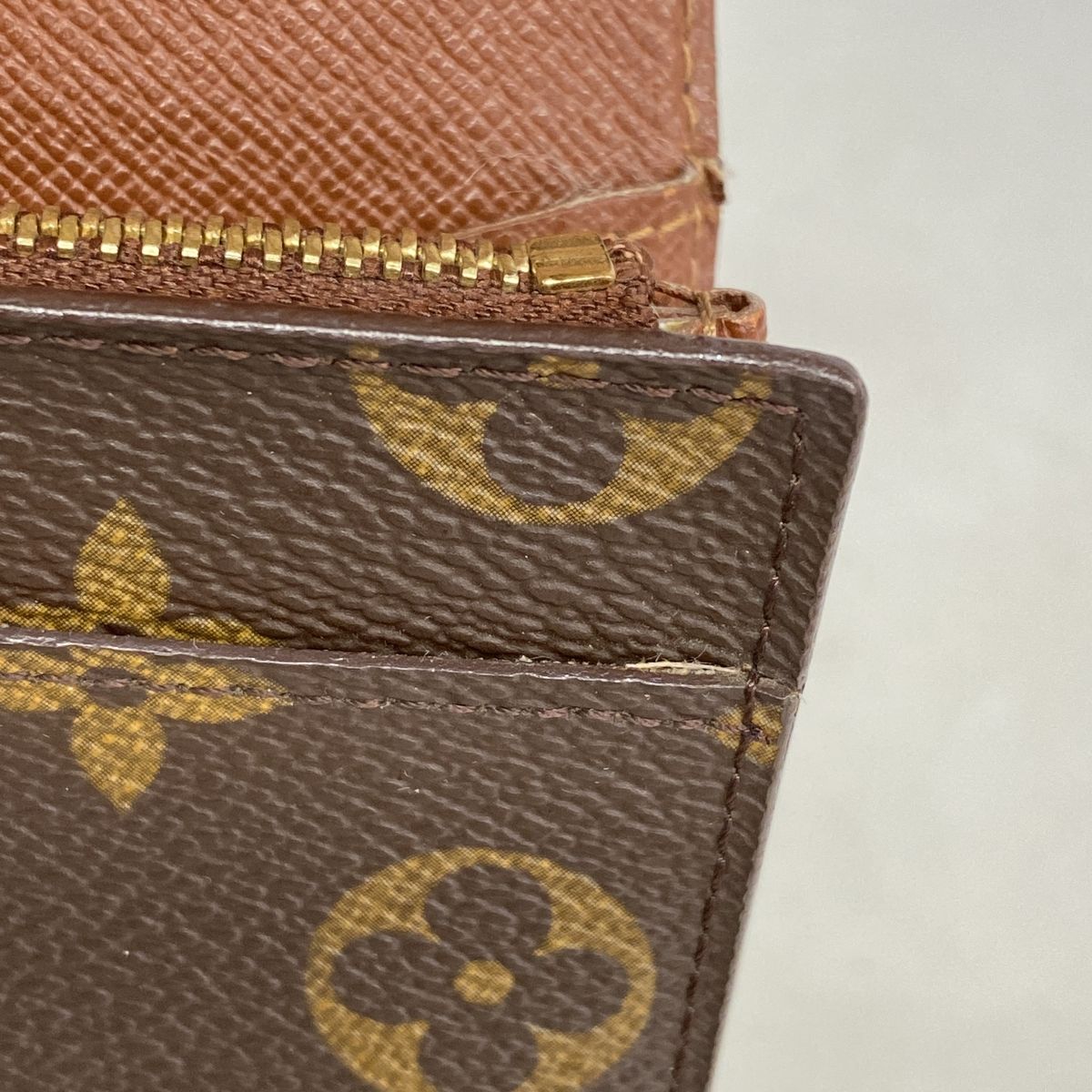 Louis Vuitton Wallet Monogram Pochette Porte-Monnaie Credit Brown — view 6