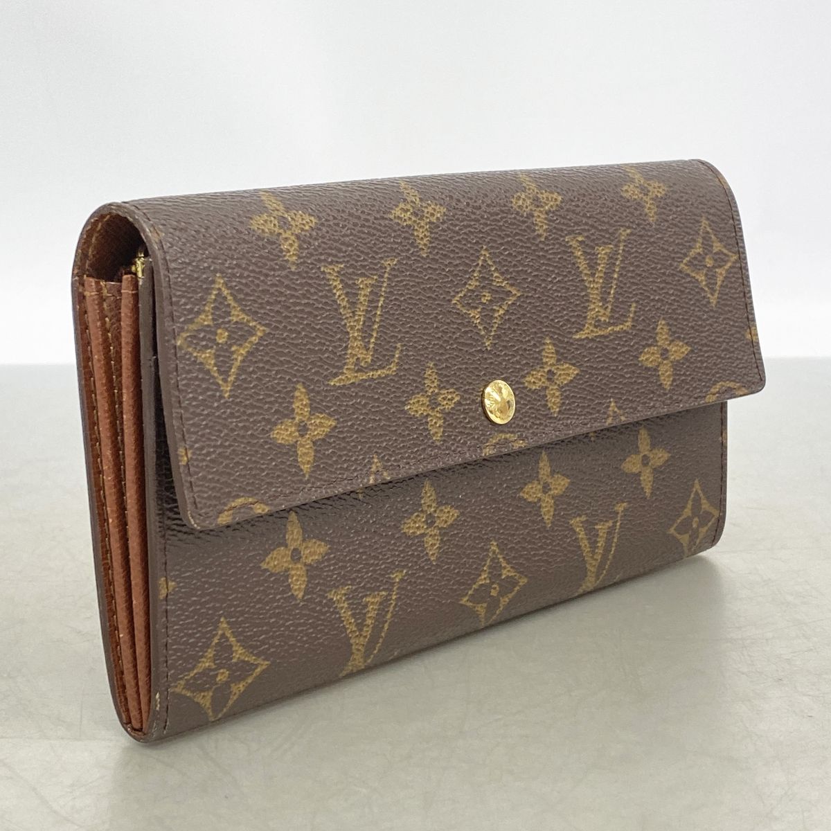 Louis Vuitton Wallet Monogram Pochette Porte-Monnaie Credit Brown — view 2