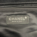 Chanel Chain Tote Bag 2.55 Quilted Lambskin Black Silver — view 5