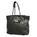 Chanel Chain Tote Bag 2.55 Quilted Lambskin Black Silver