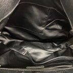 Chanel Chain Tote Bag 2.55 Quilted Lambskin Black Silver — view 4