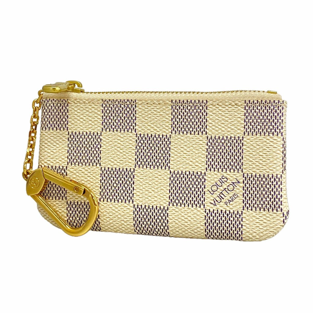 Louis Vuitton Coin Purse Damier Azur Pochette Cles White