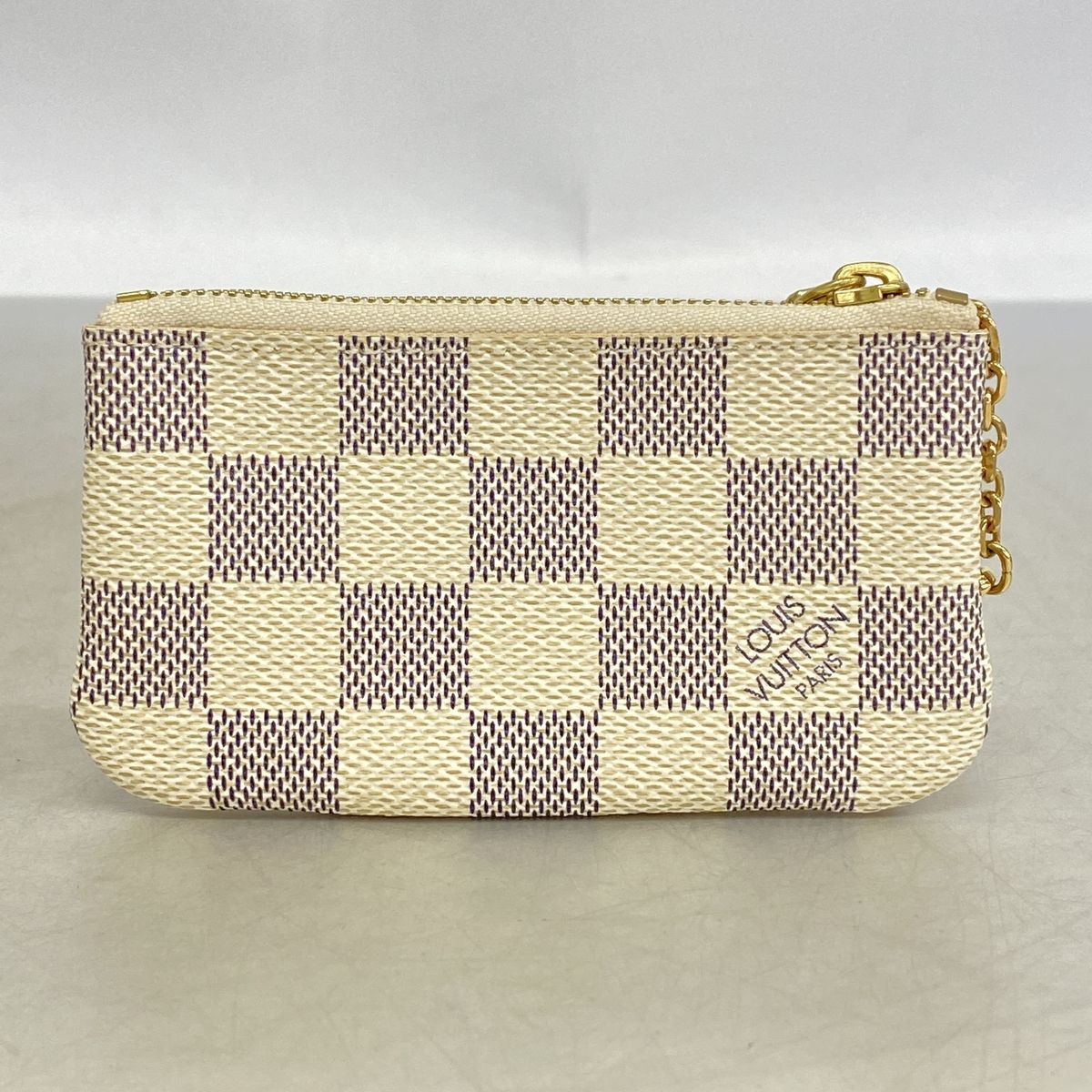Louis Vuitton Coin Purse Damier Azur Pochette Cles White — view 6