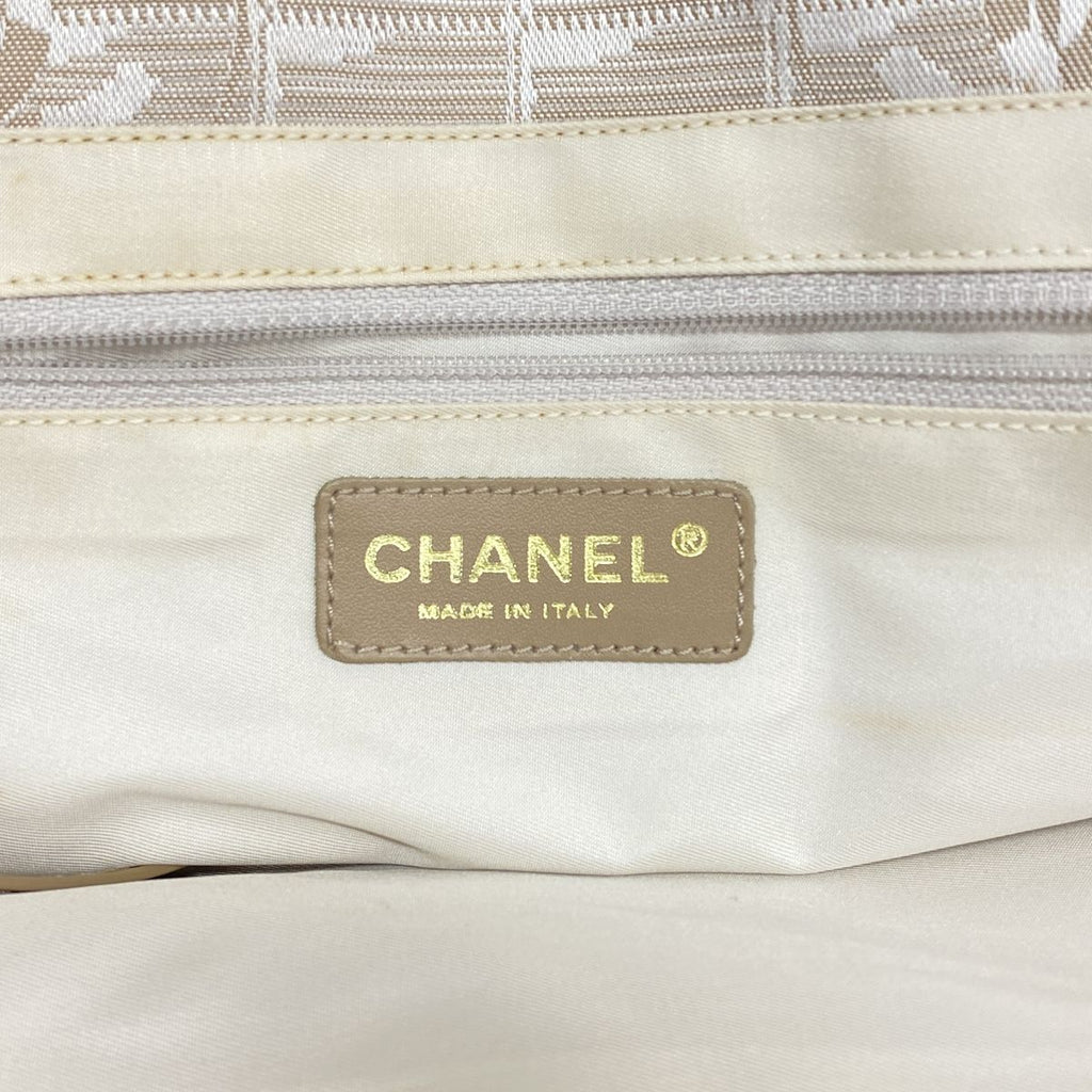 Chanel Tote Bag New Travel Nylon Beige Gold — view 5